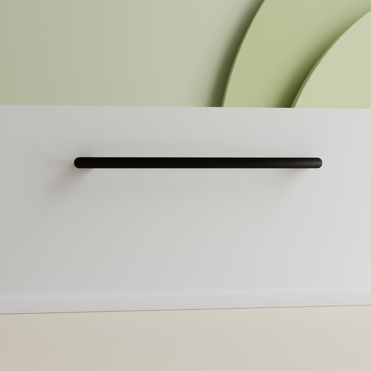 Bianca Single Towel Rail 800mm Matte Black