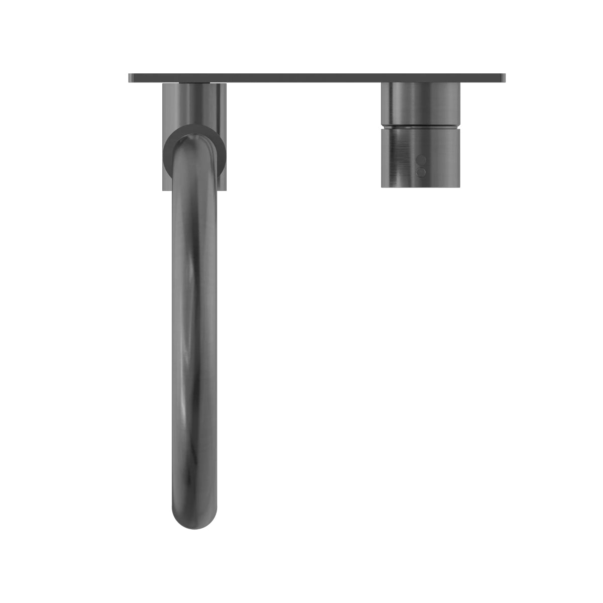 Mecca Wall Basin/Bath Mixer Swivel Spout Handle Up Gun Metal