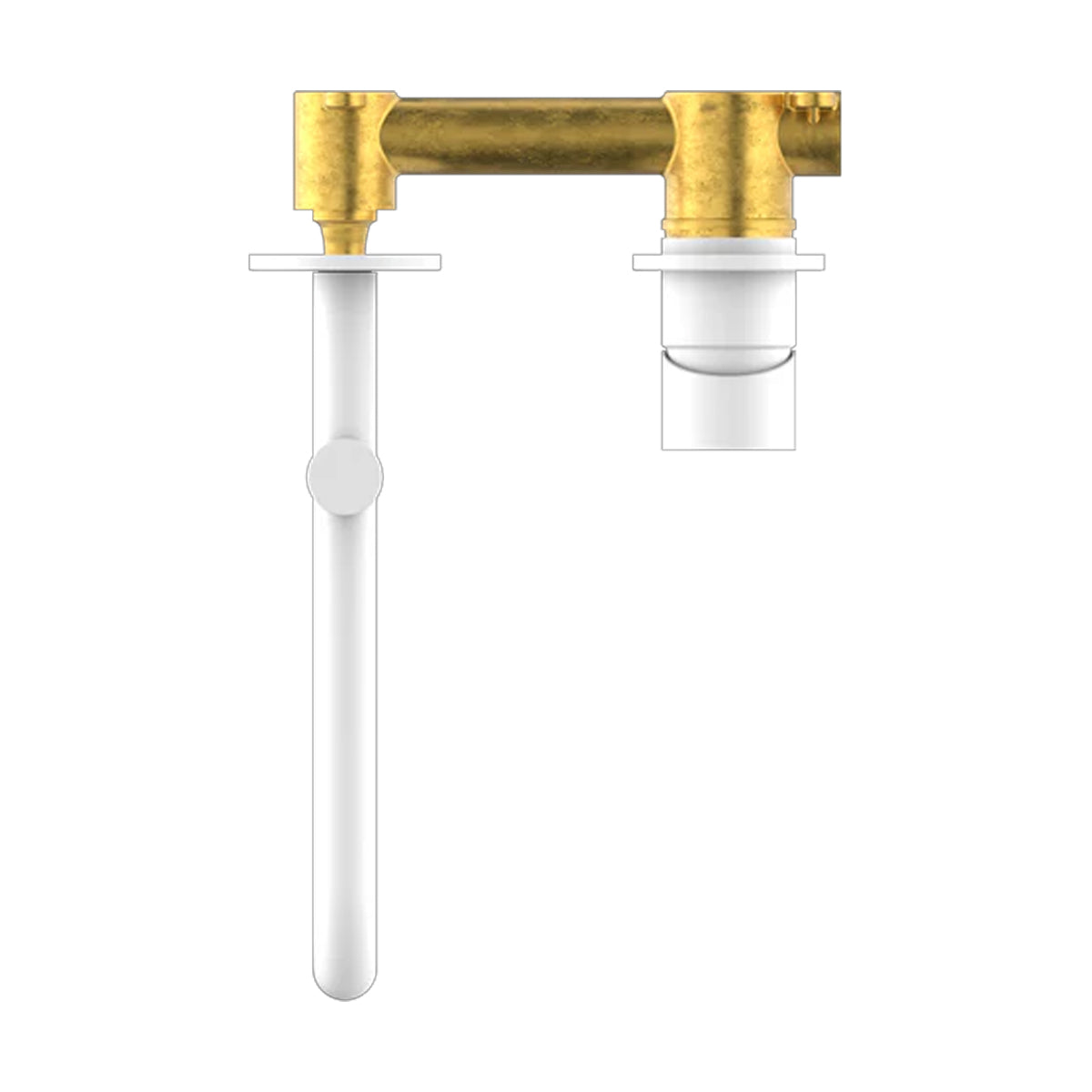 Mecca Wall Basin/Bath Mixer Swivel Spout 225mm Matte White