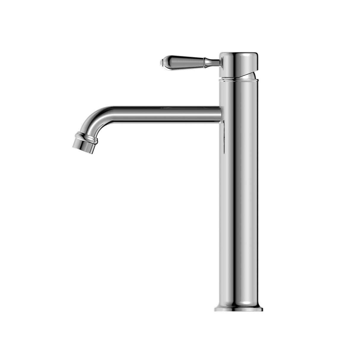 York Straight Tall Basin Mixer With Metal Lever Chrome