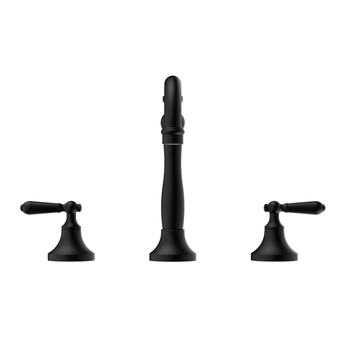 York Basin Set With Metal Lever Matte Black