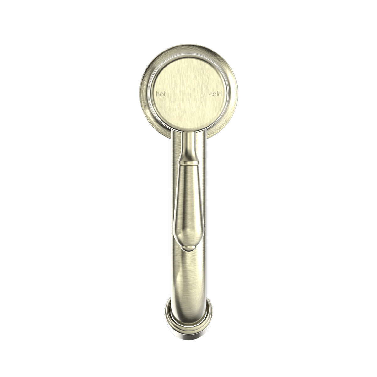 York Straight Basin Mixer With Metal Lever Aged Brass