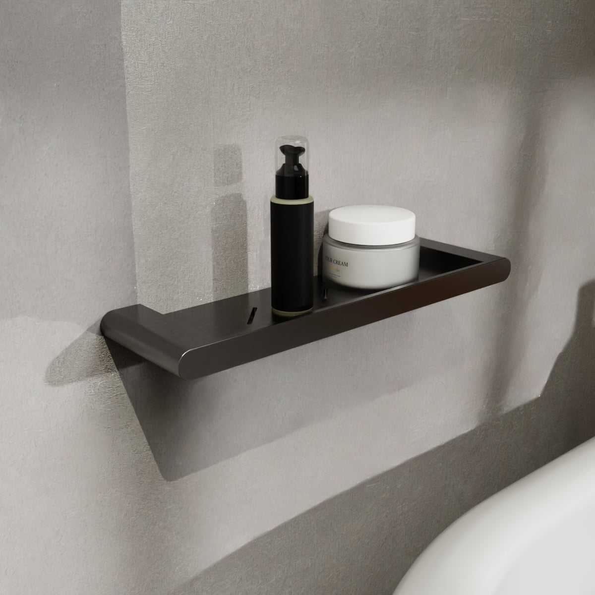 Bianca Metal Shower Shelf Gun Metal
