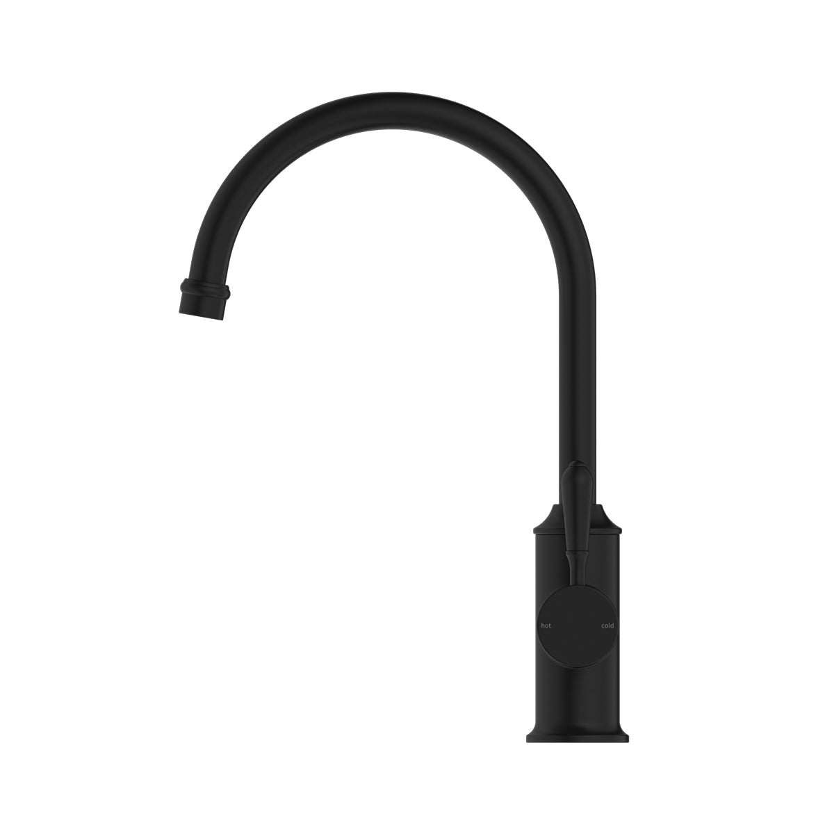 York Kitchen Mixer Gooseneck Spout With Metal Lever Matte Black