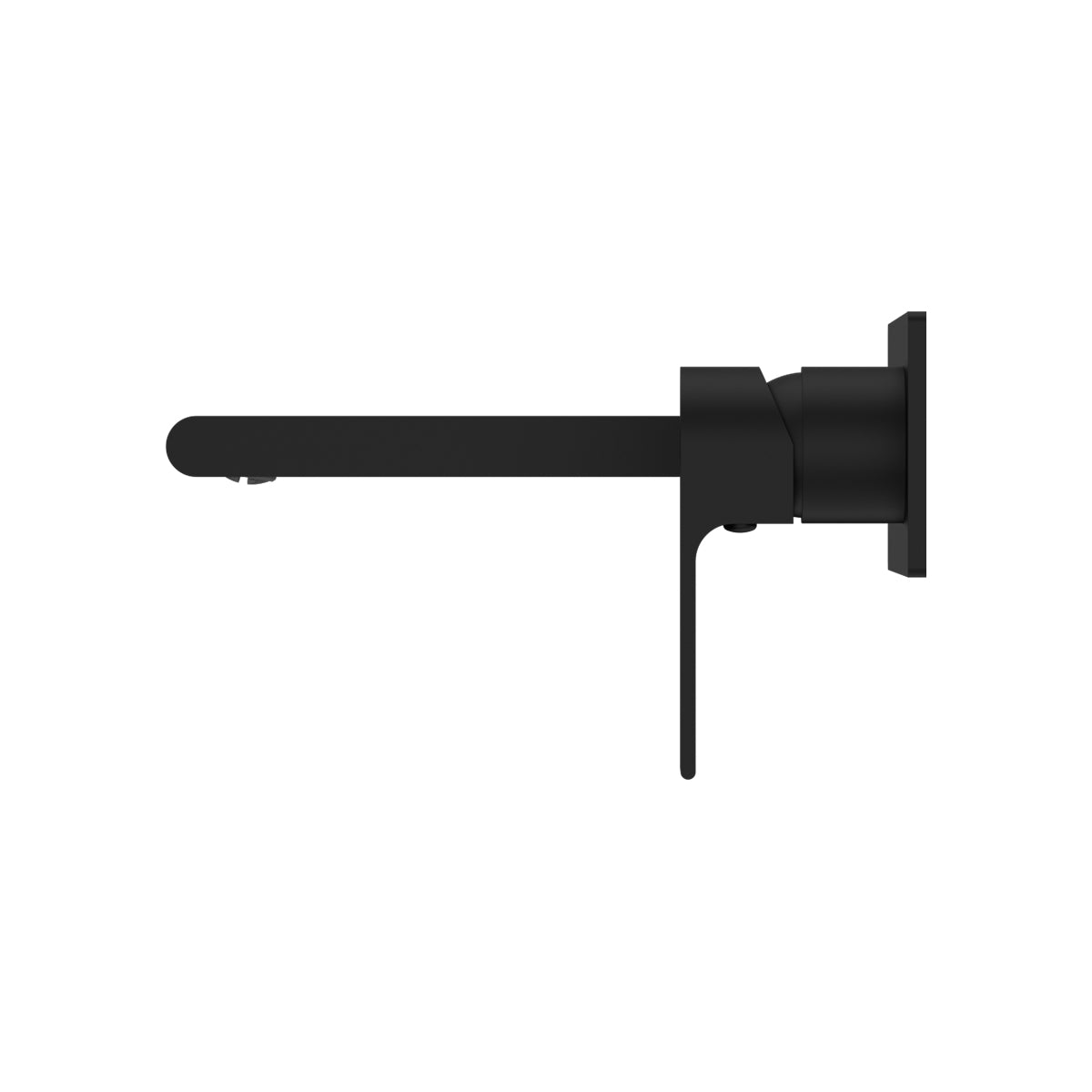 Bianca Wall Basin/Bath Mixer 187mm Matte Black