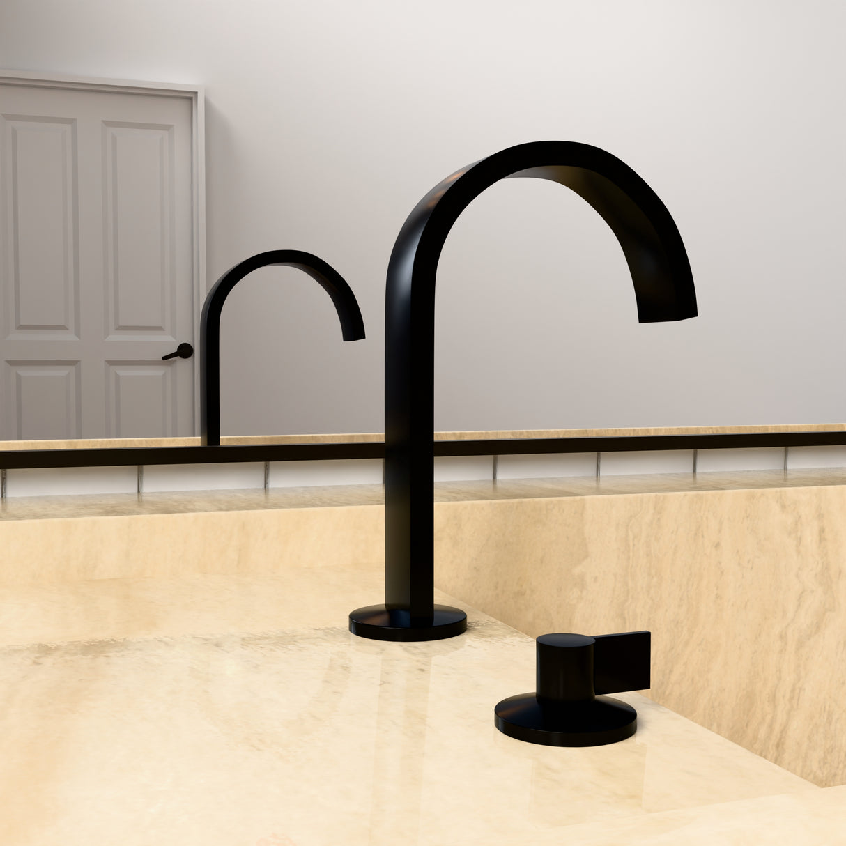 Components Basin Spout - Ribbon Matte Black