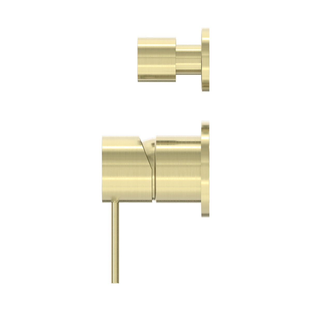 Mecca Shower Mixer With Divertor Separate Back Plate Brushed Gold