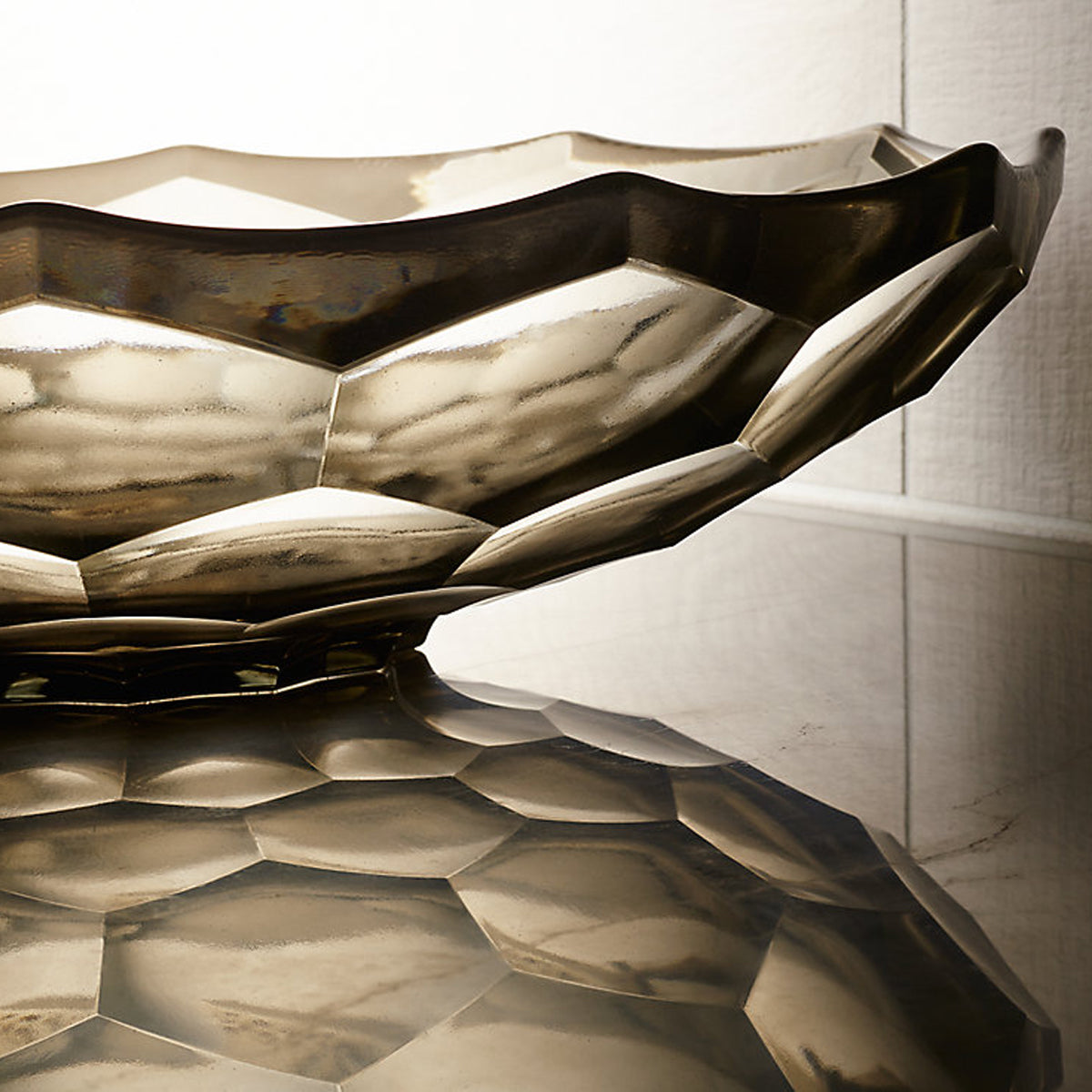 Faceted Glass Vessel Basin Translucent Doe 2373-TG3