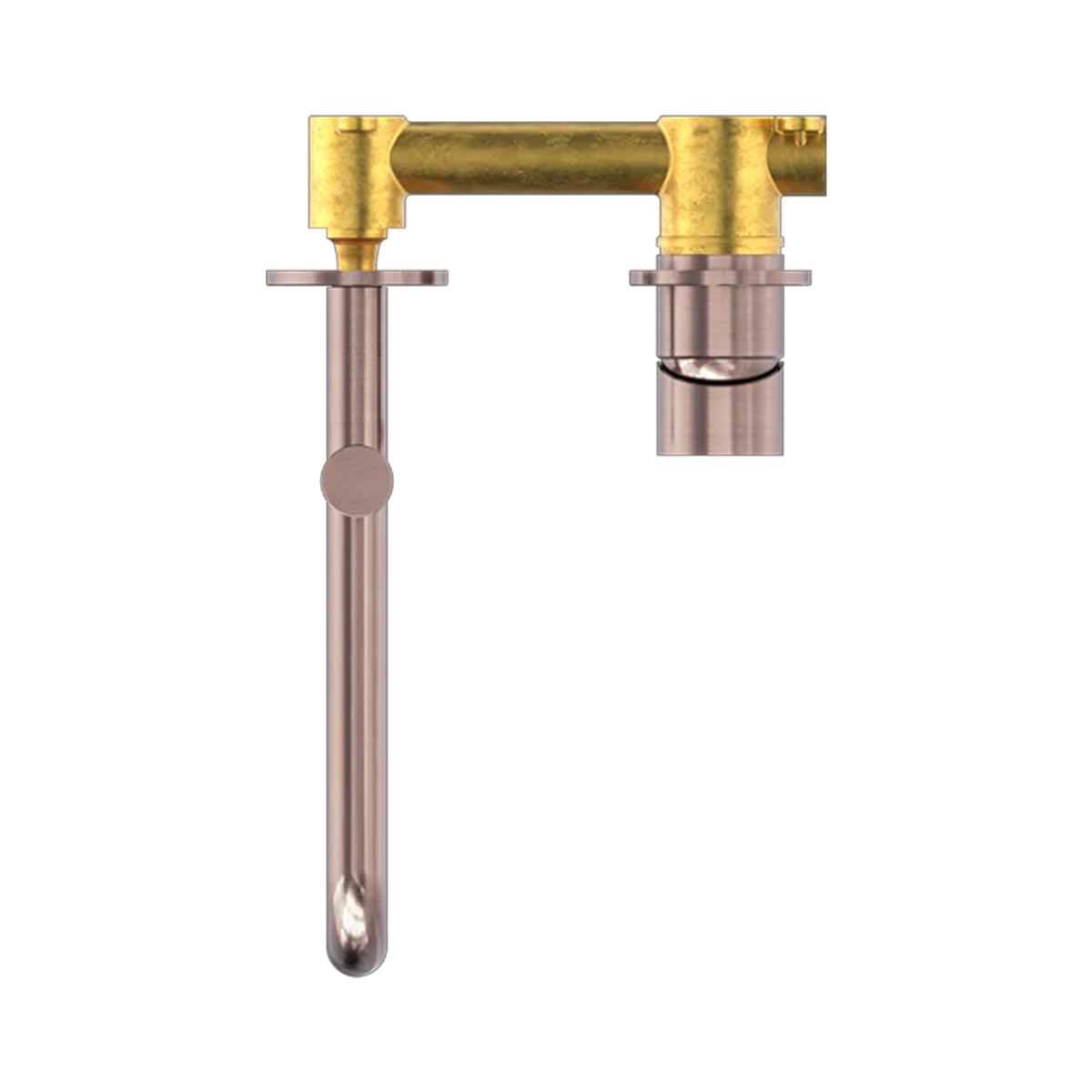 Mecca Wall Basin/Bath Mixer Swivel Spout 225mm Brushed Bronze