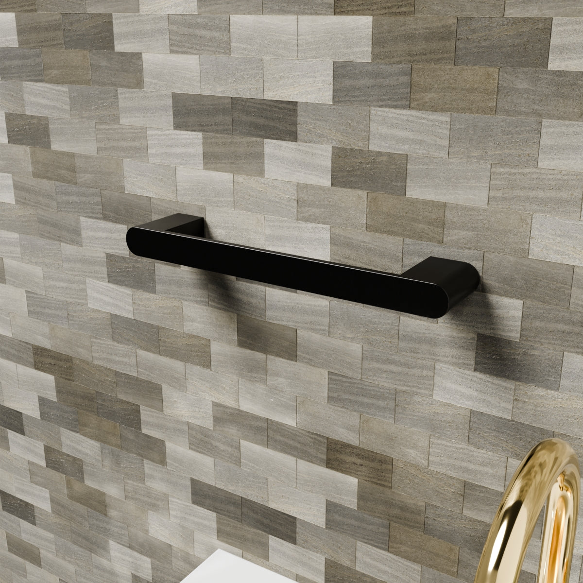 Bianca Hand Towel Rail Matte Black