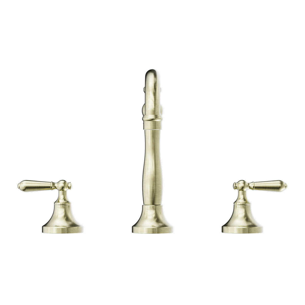 York Basin Set With Metal Lever Aged Brass