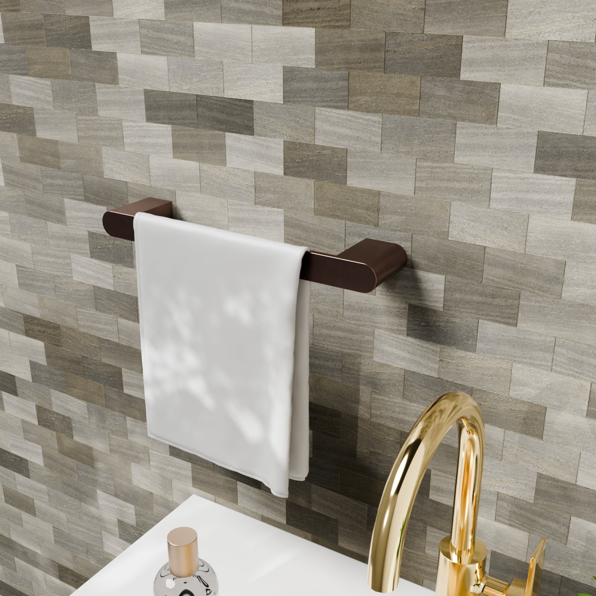 Bianca Hand Towel Rail Brushed Bronze