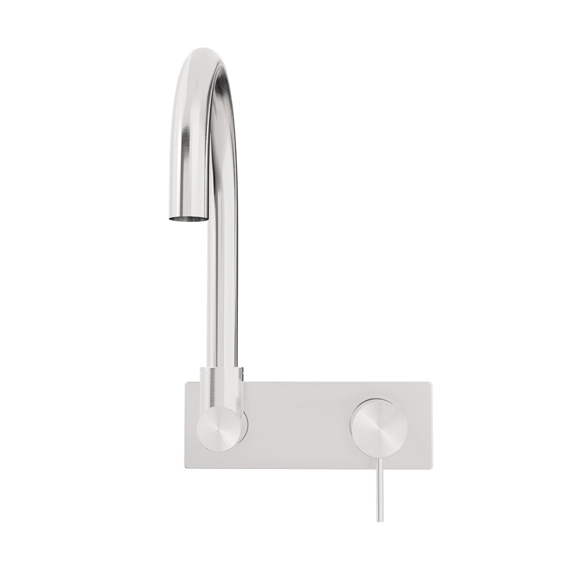 Mecca Wall Basin/Bath Mixer Swivel Spout Brushed Nickel