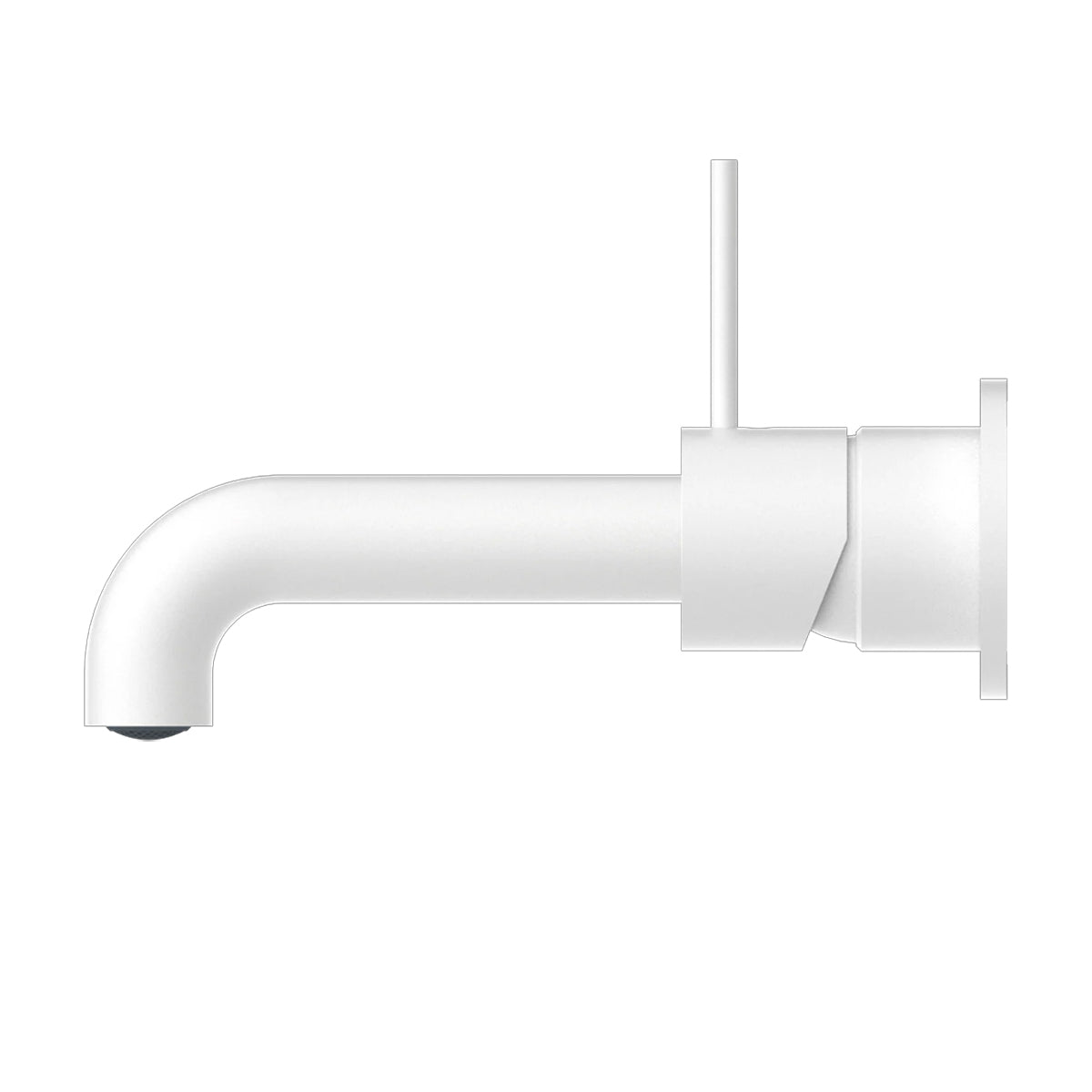 Mecca Wall Basin/Bath Mixer Separate Back Plate Handle Up 160mm Matte White