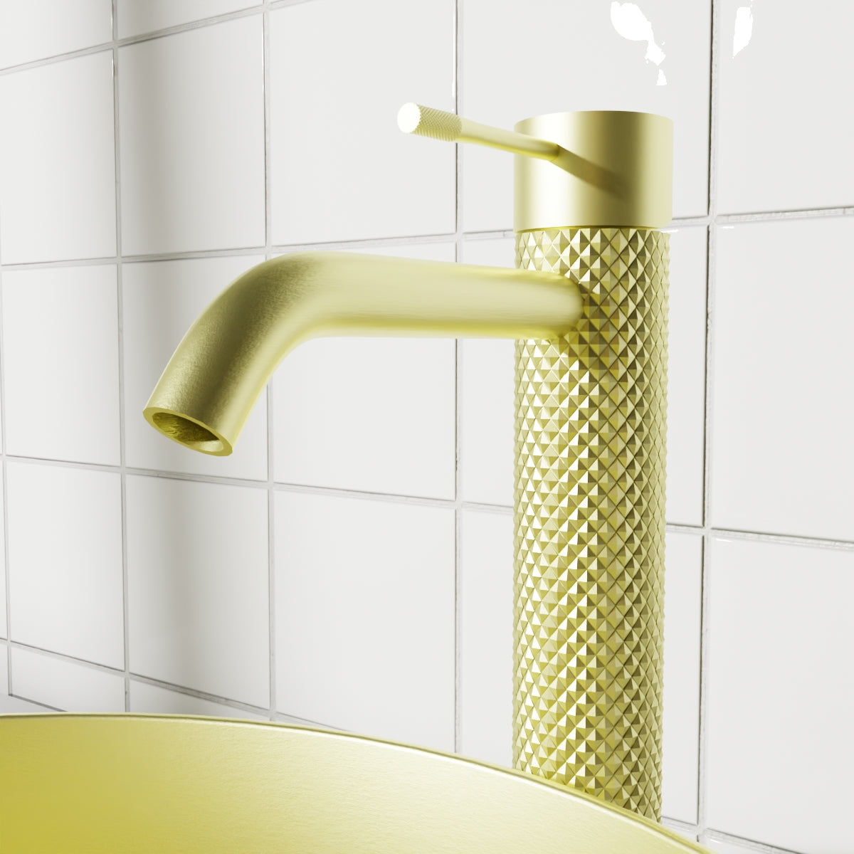 Opal Tall Basin Mixer Brushed Gold