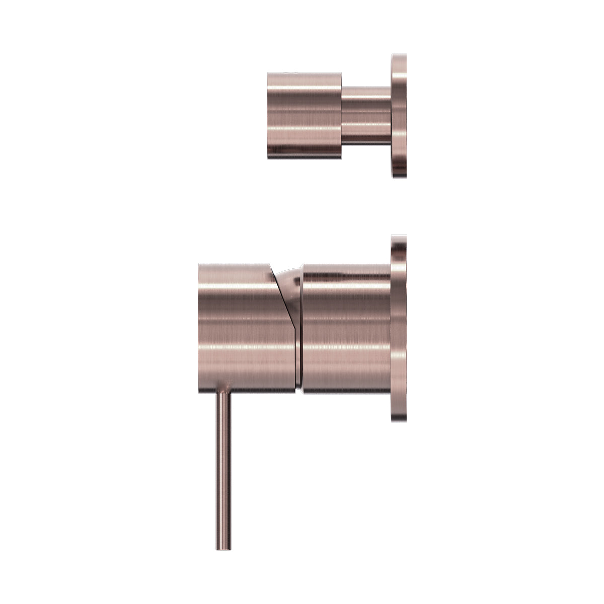 Mecca Shower Mixer With Divertor Separate Back Plate Brushed Bronze