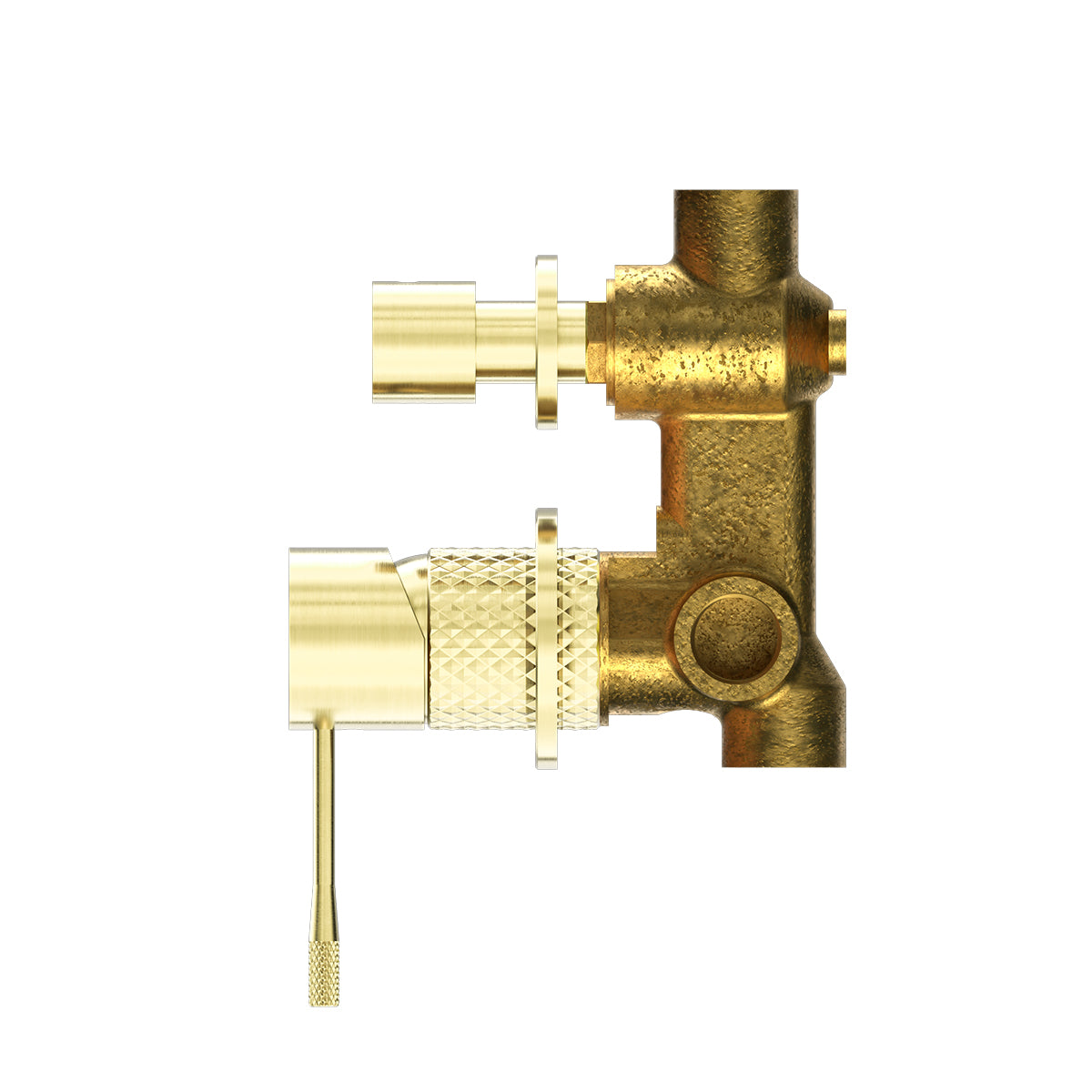 Opal Shower Mixer With Divertor Separate Plate Brushed Gold
