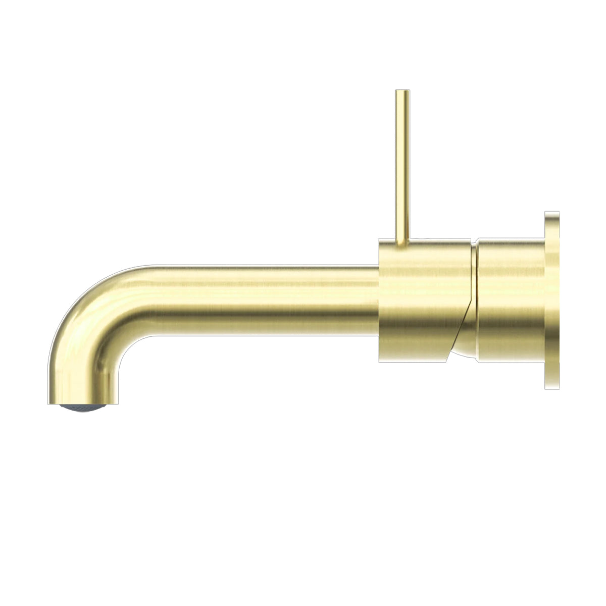 Mecca Wall Basin/Bath Mixer Separate Back Plate Handle Up 260mm Brushed Gold