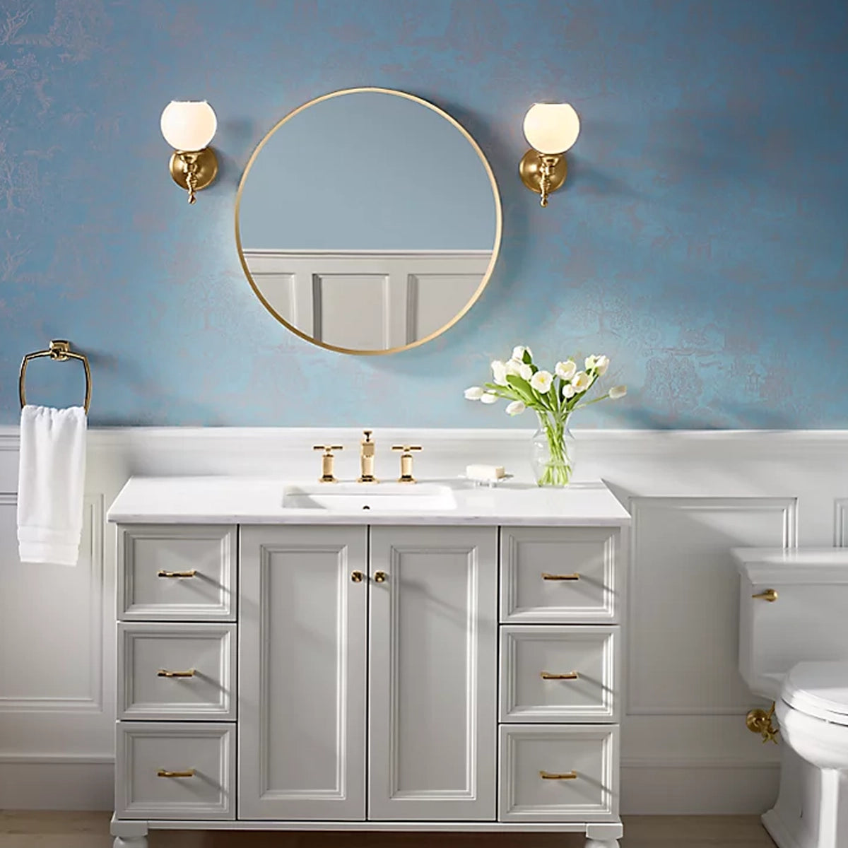 28" Round Decorative Mirror Brushed Nickel 26050-BNL