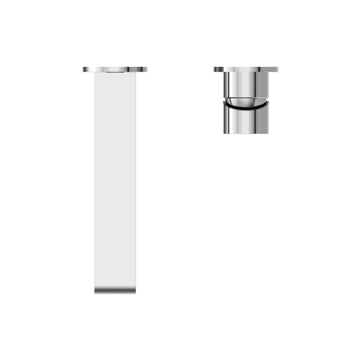 Bianca Wall Basin/Bath Mixer Separate Back Plate 187mm Chrome