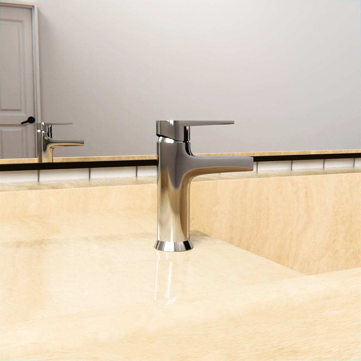 Taut Basin Mixer - Polished Chrome