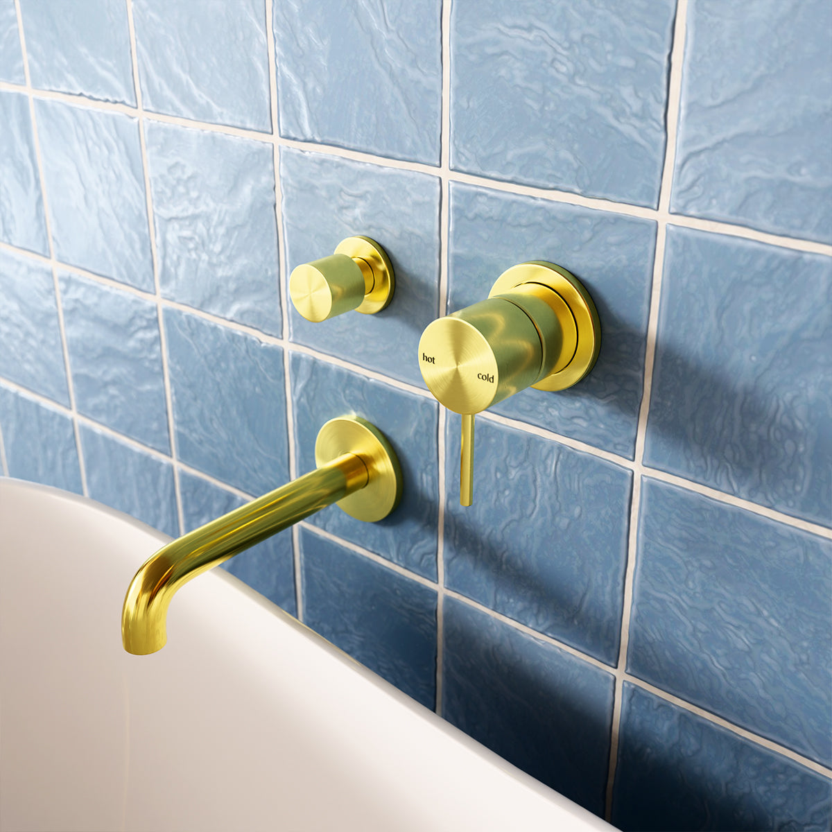 Mecca Shower Mixer With Horizontal 2 Way Divertor Brushed Gold