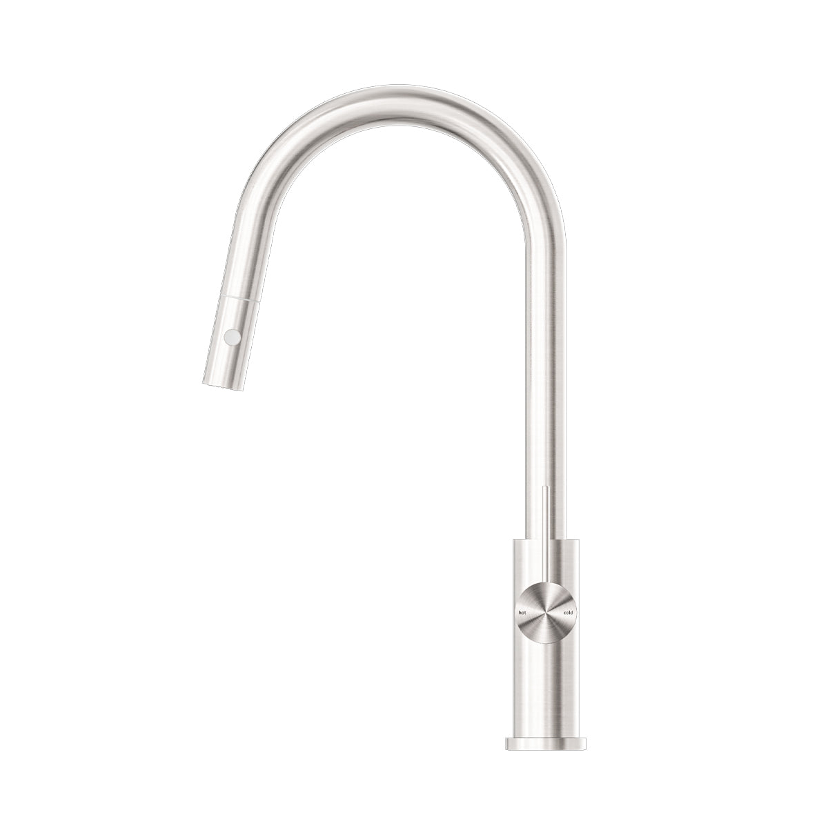 Mecca Pull Out Sink Mixer With Vegie Spray Function Brushed Nickel