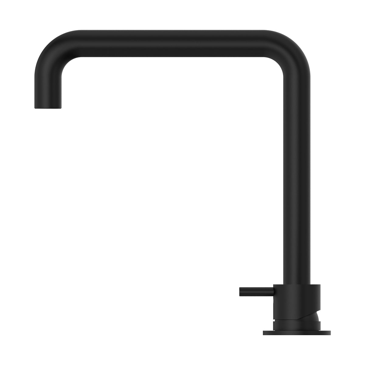 Mecca Hob Basin Mixer Square Swivel Spout Matte Black