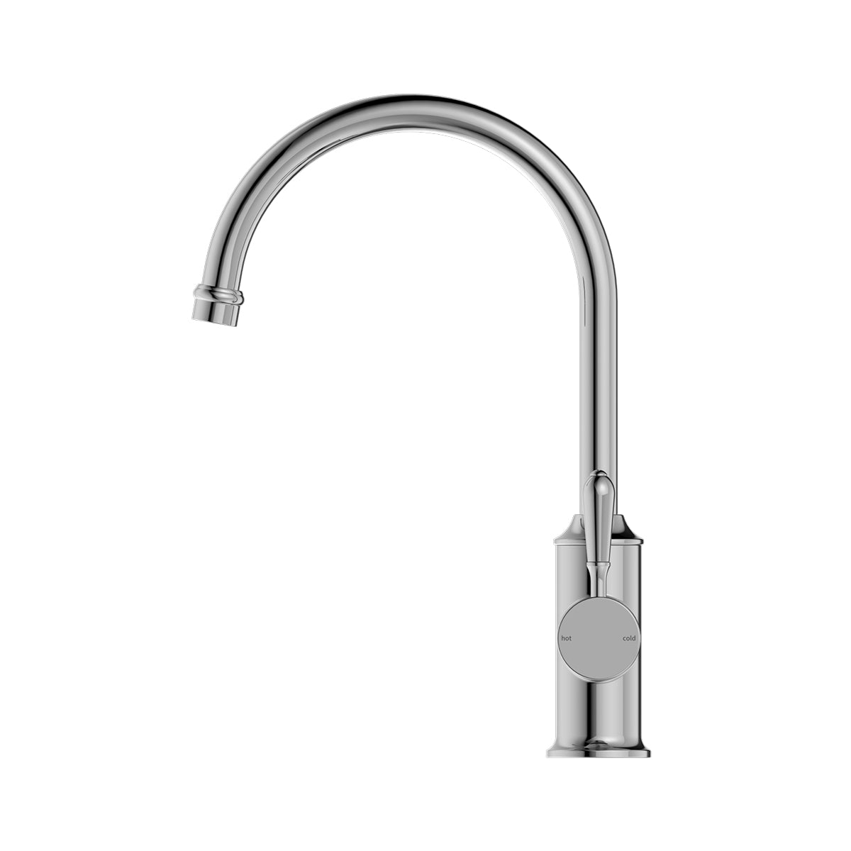 York Kitchen Mixer Gooseneck Spout With Metal Lever Chrome