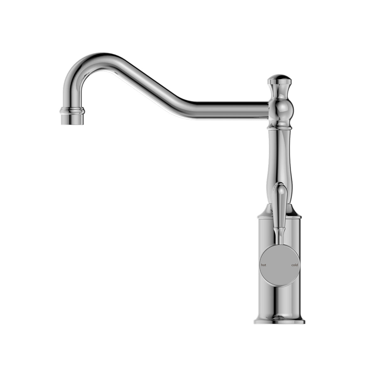 York Kitchen Mixer Hook Spout With Metal Lever Chrome