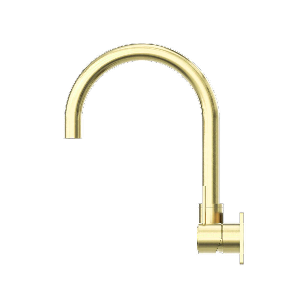 Mecca Wall Basin/Bath Mixer Swivel Spout Handle Up Brushed Gold