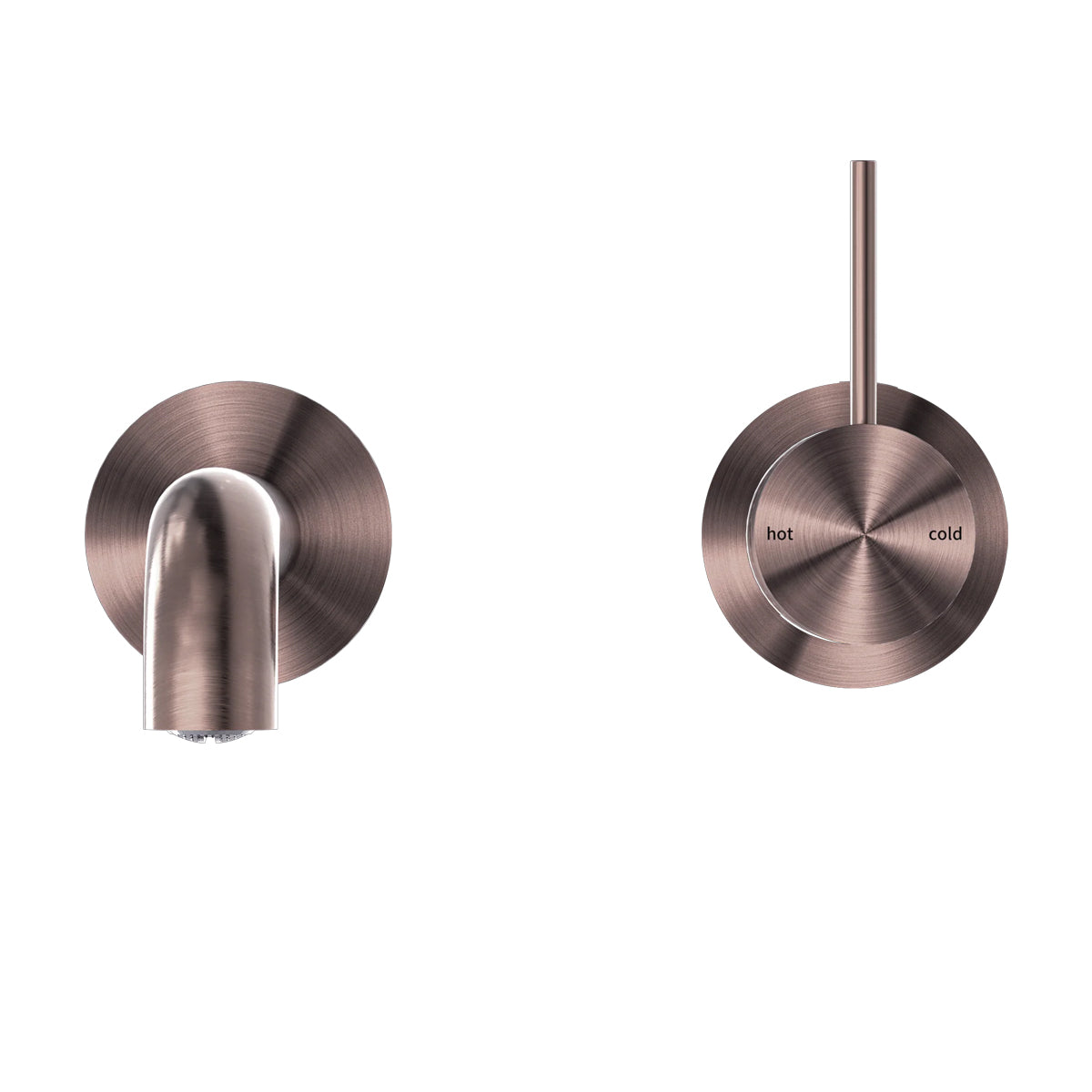 Mecca Wall Basin/Bath Mixer Separate Back Plate Handle Up 160mm Brushed Bronze