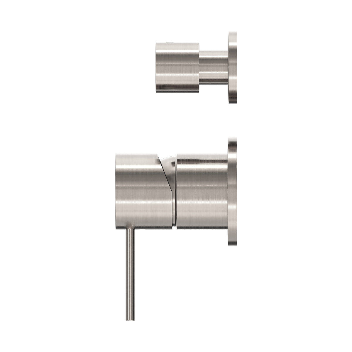 Mecca Shower Mixer With Divertor Separate Back Plate Brushed Nickel