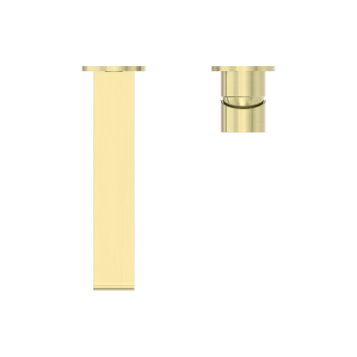 Bianca Wall Basin/Bath Mixer Separate Back Plate 187mm Brushed Gold