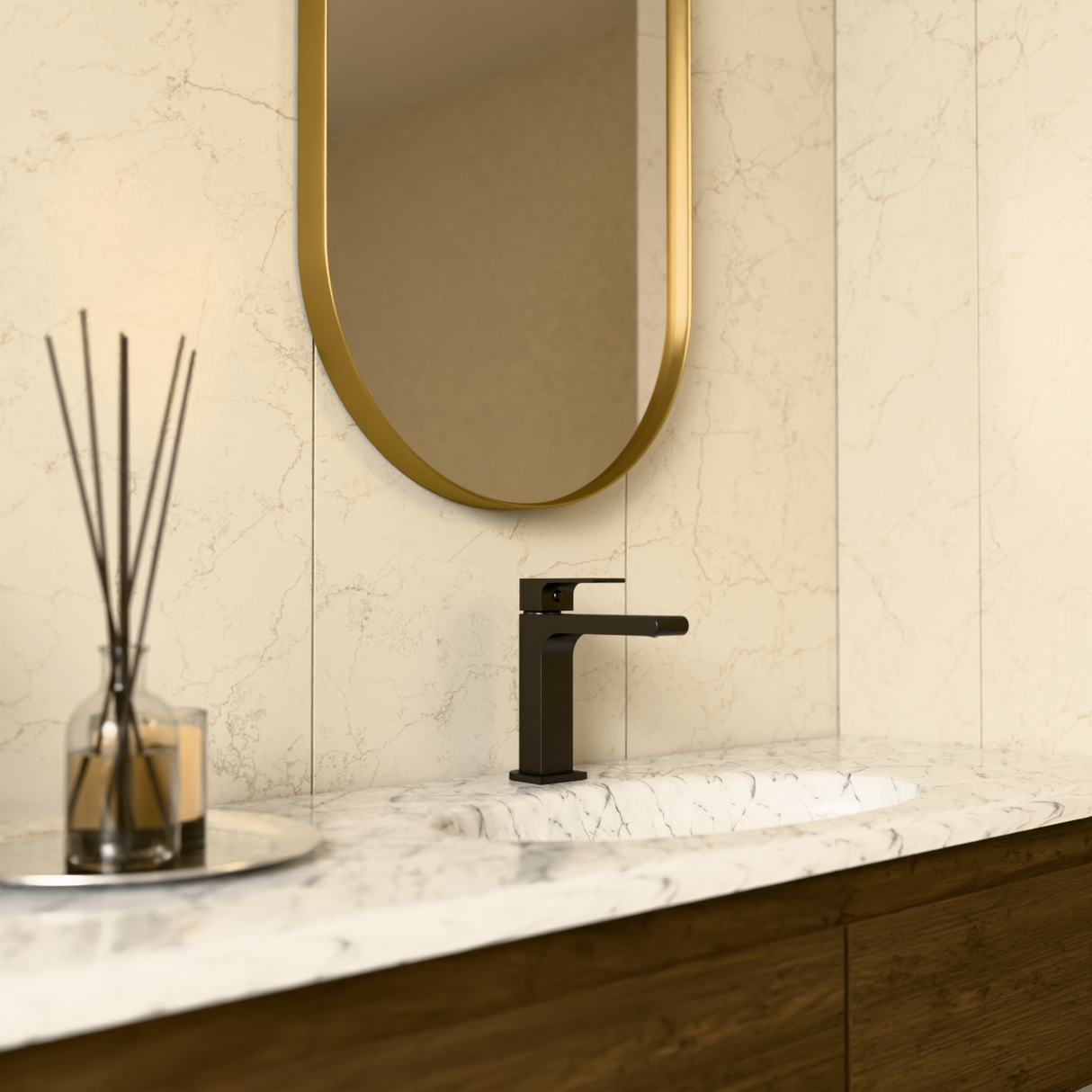 Bianca Basin Mixer Straight Spout Matte Black