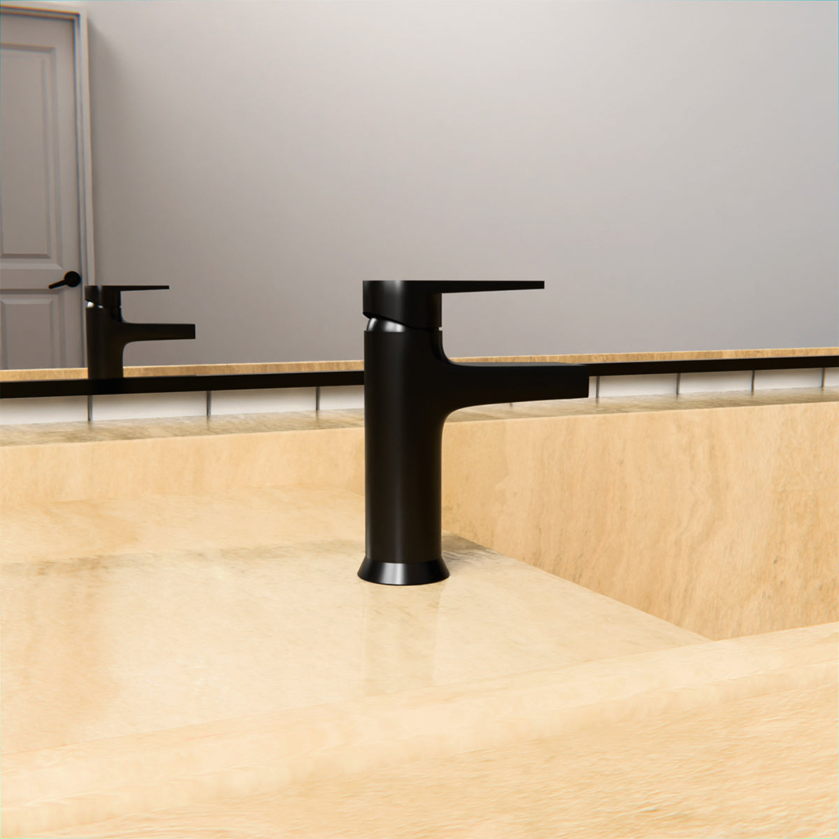 Taut Basin Mixer-Matte Black