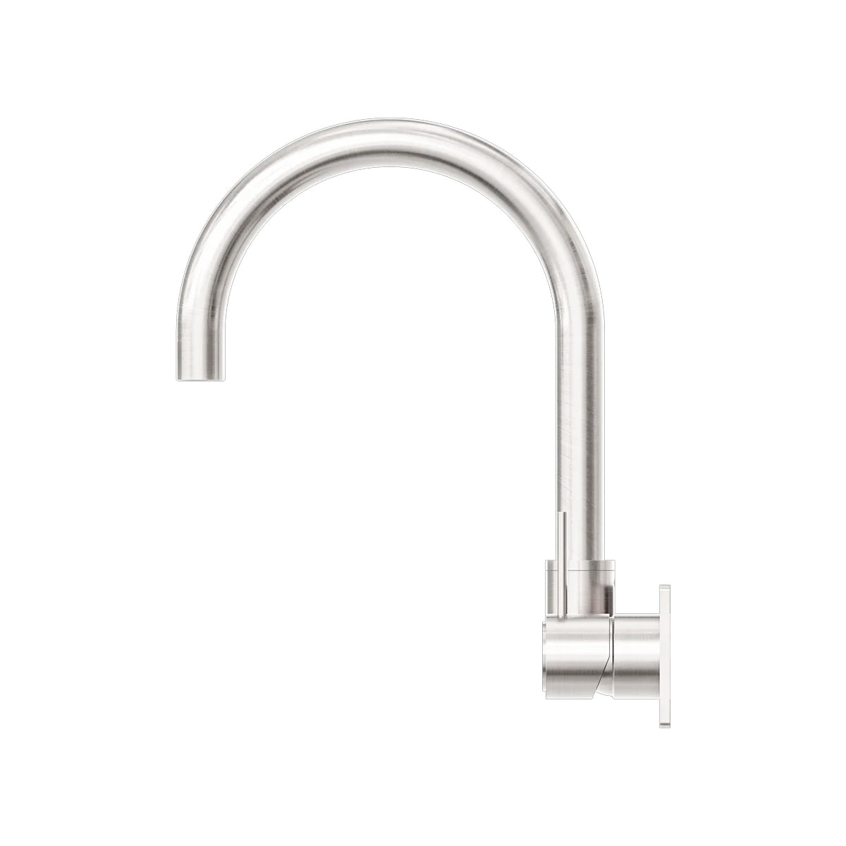 Mecca Wall Basin/Bath Mixer Swivel Spout Handle Up Brushed Nickel
