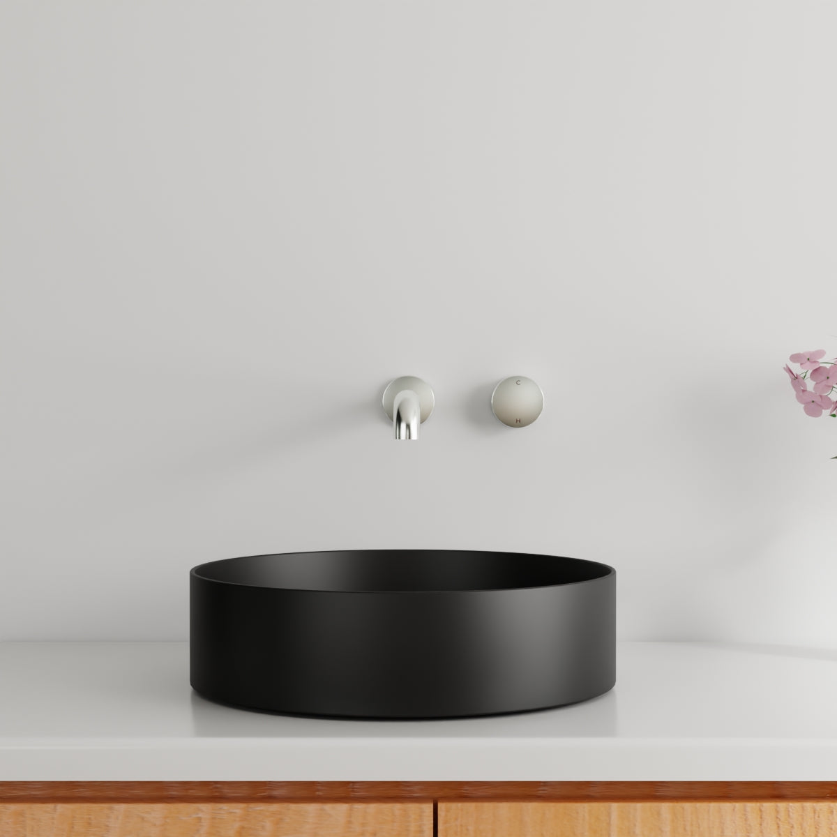 Kara Progressive Wall Basin/Bath Set 260mm Chrome