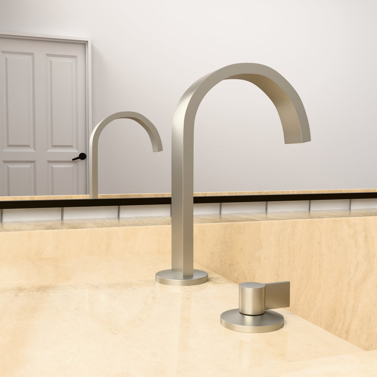 Components Basin Spout - Ribbon Brushed Nickel