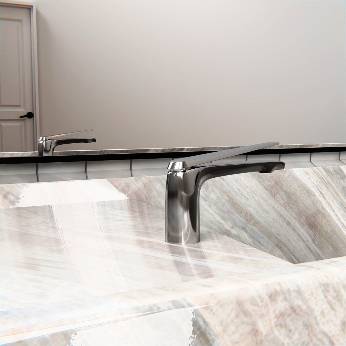 Avid Basin Mixer - Titanium