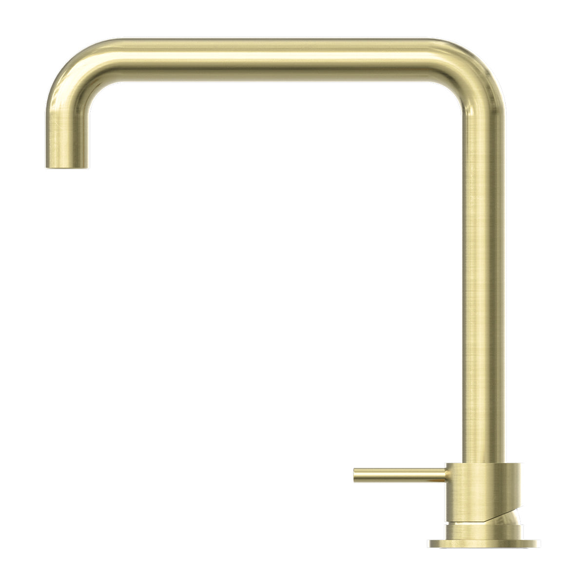 Mecca Hob Basin Mixer Square Swivel Spout Brushed Gold