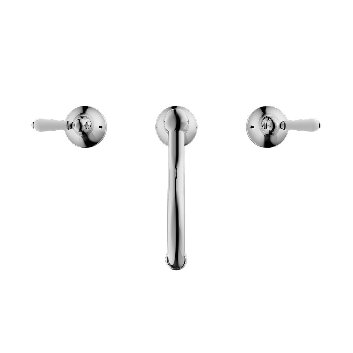 York Basin Set With White Porcelain Lever Chrome