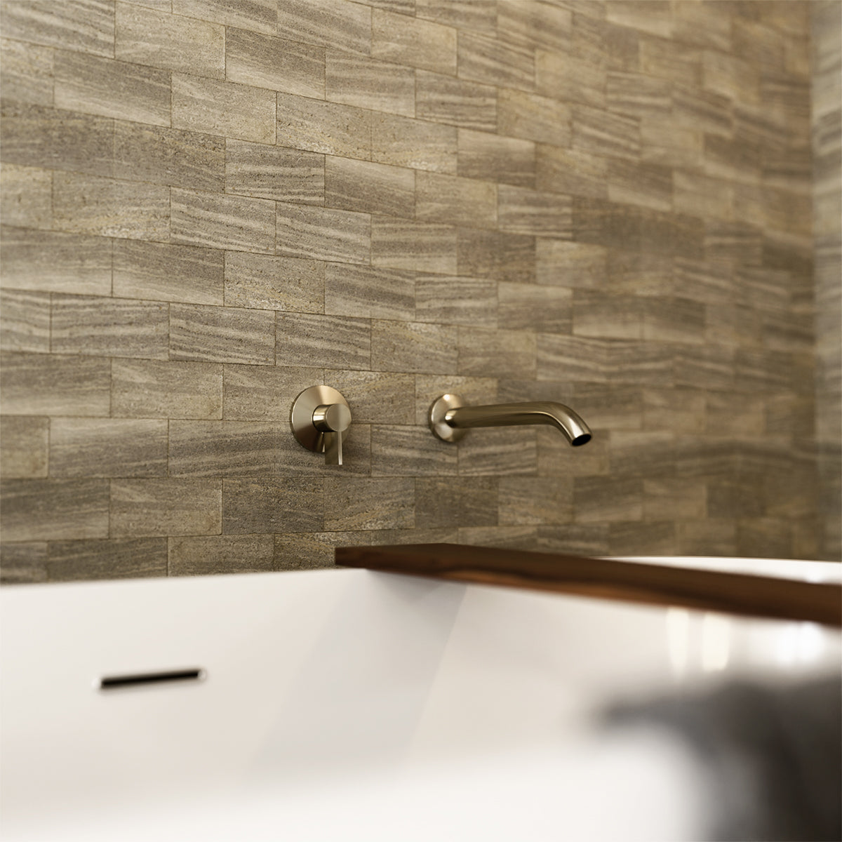 Components Wall Mount Bath Spout - Brushed Nickel