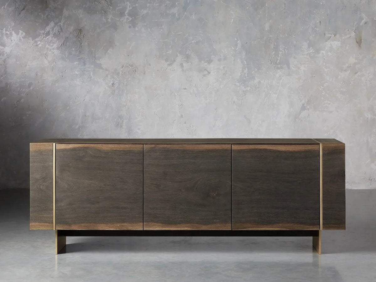 Mihaela Oak Media Console Wood Entertainment Centers Cabinet Retro TV Stands