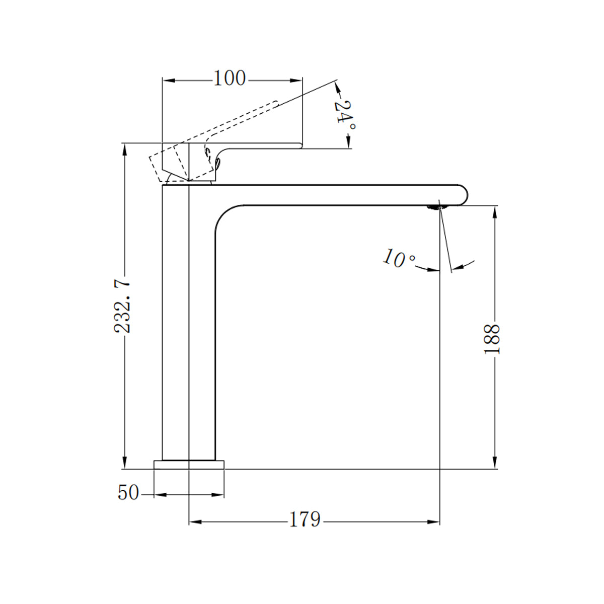 Bianca Mid Tall Basin Mixer Brushed Bronze