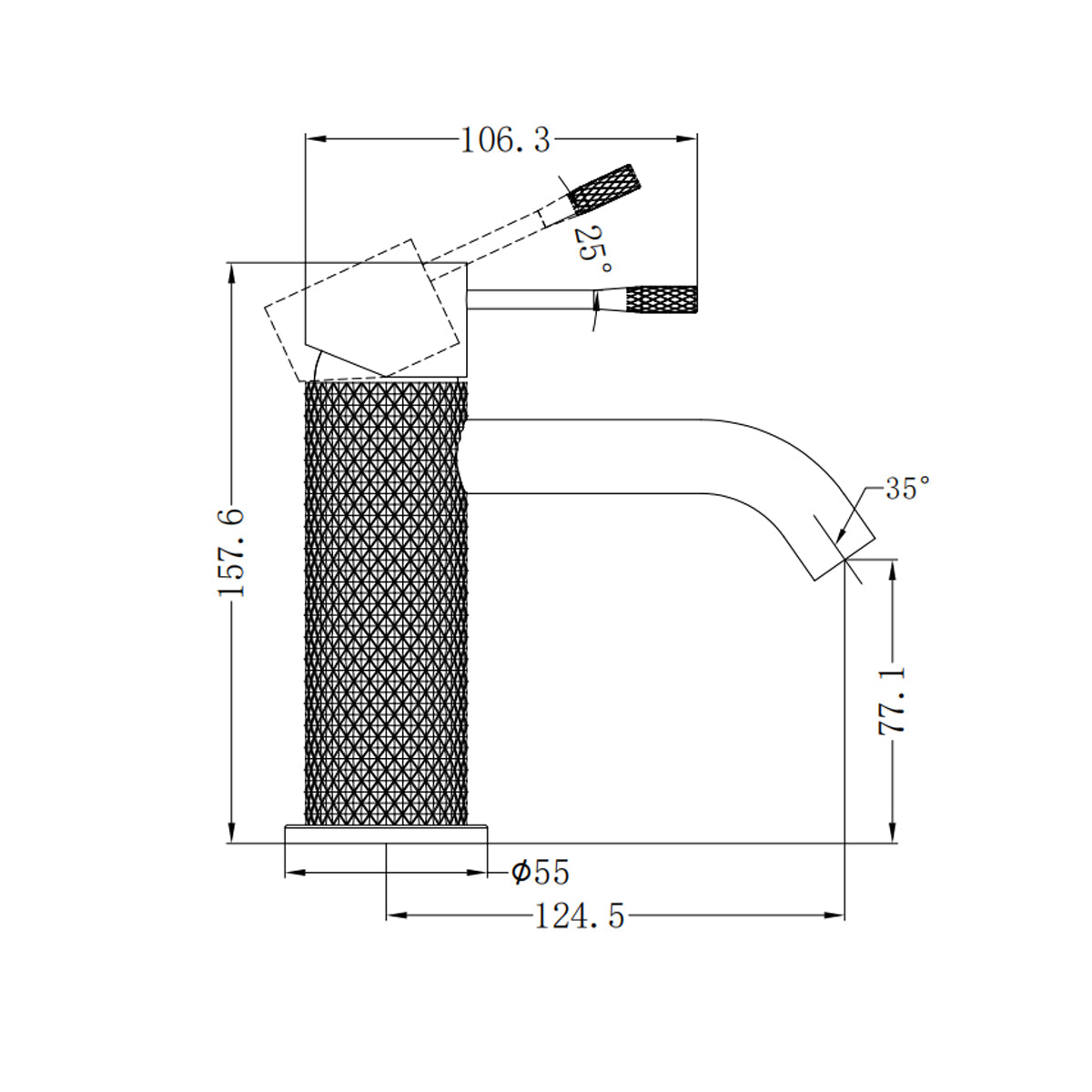 Opal Basin Mixer Graphite