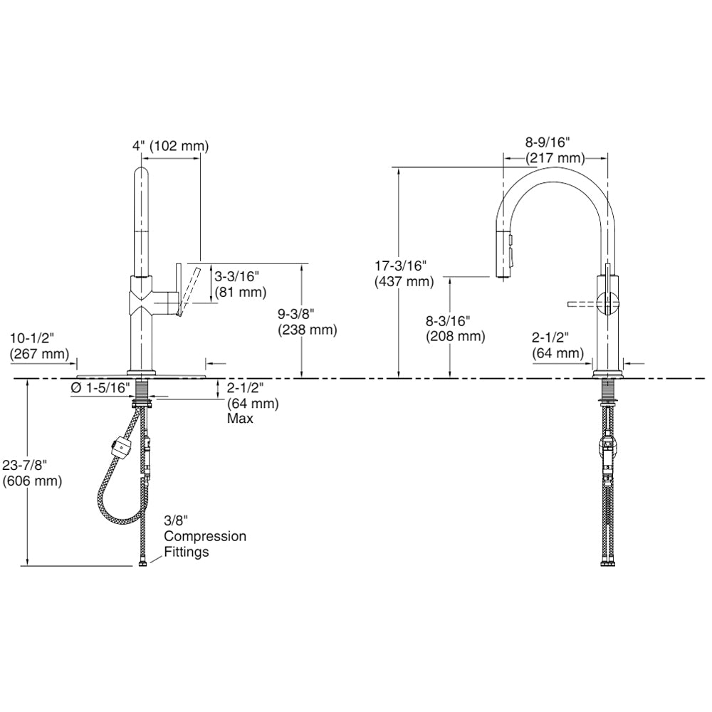 Crue Kitchen Mixer Matte Black