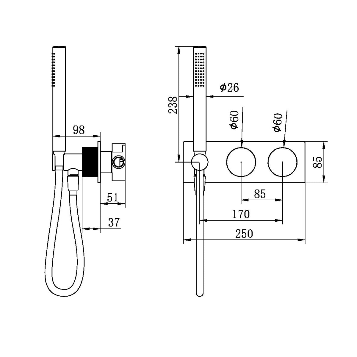 Opal Progressive Shower System Brushed Nickel