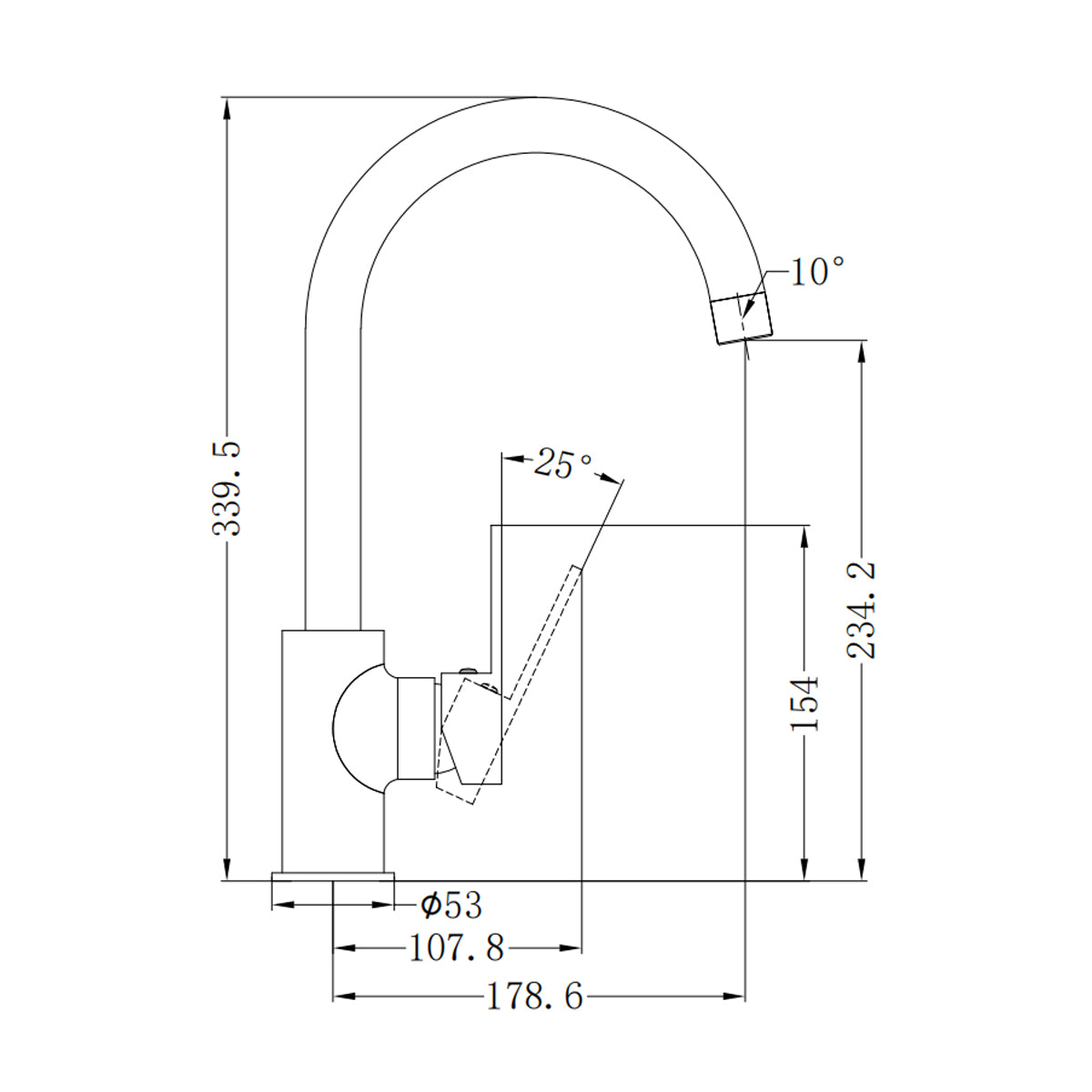 Ecco Kitchen Mixer Chrome