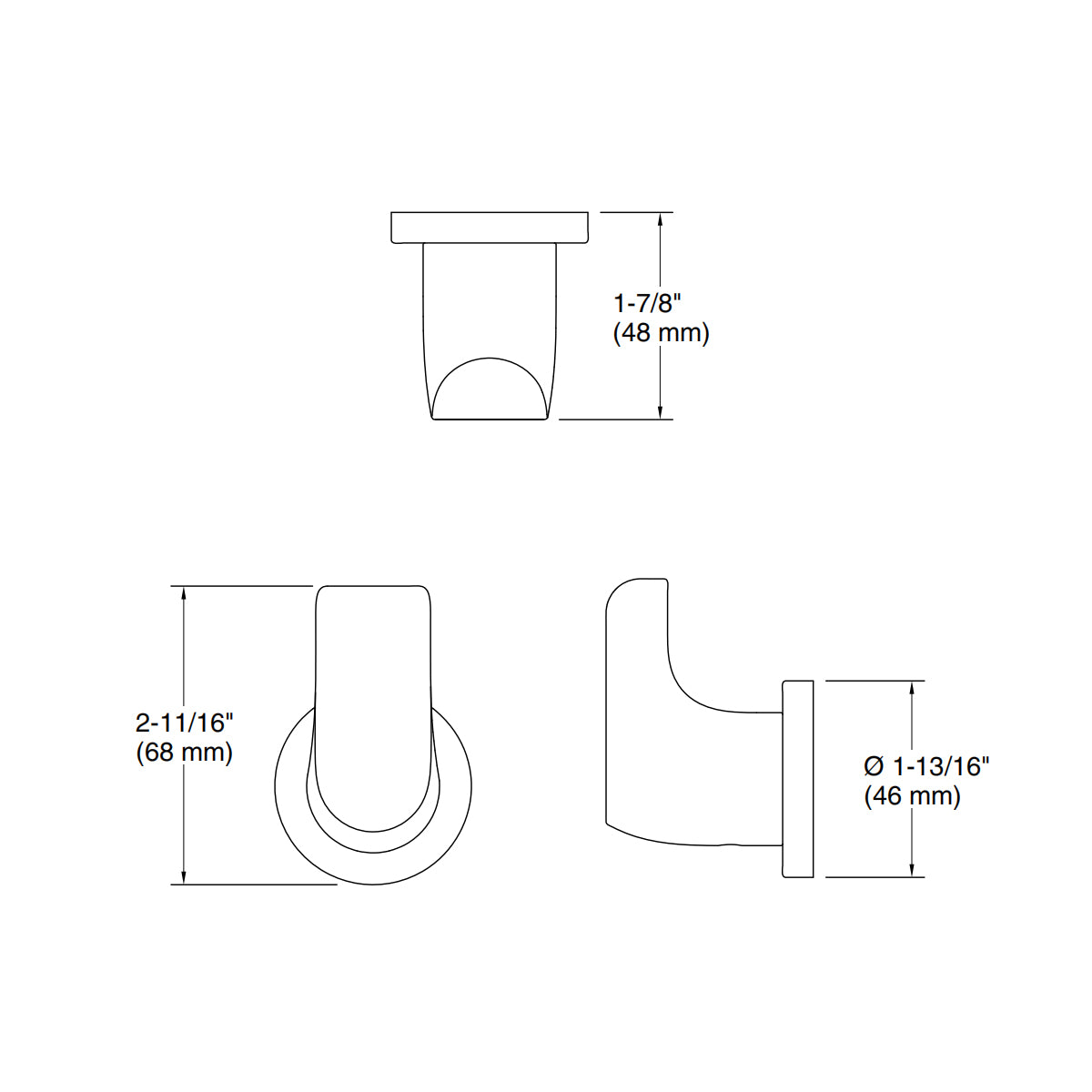 Avid Robe Hook Polished Chrome